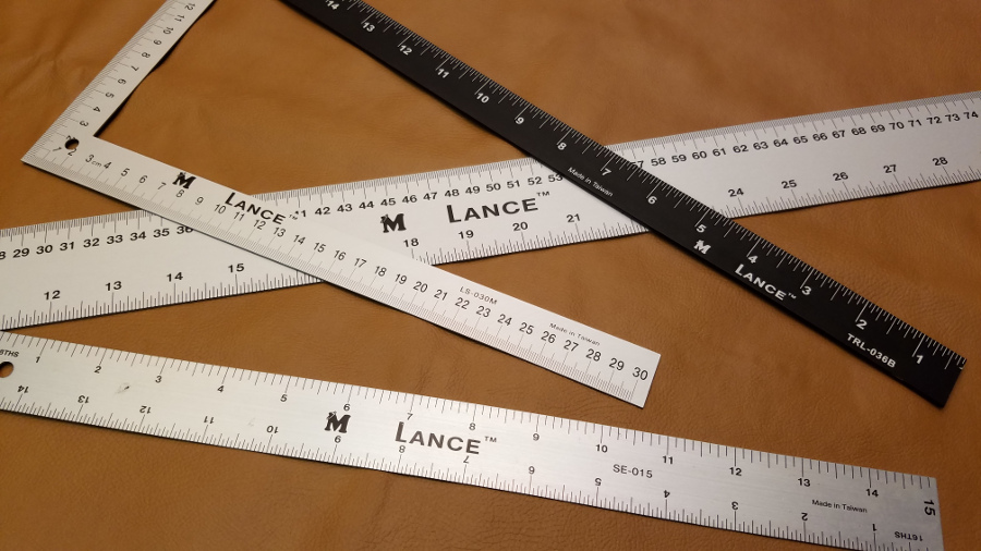 Lance Rulers – Lance Black Anodized Aluminum Calibrated Metal Rulers